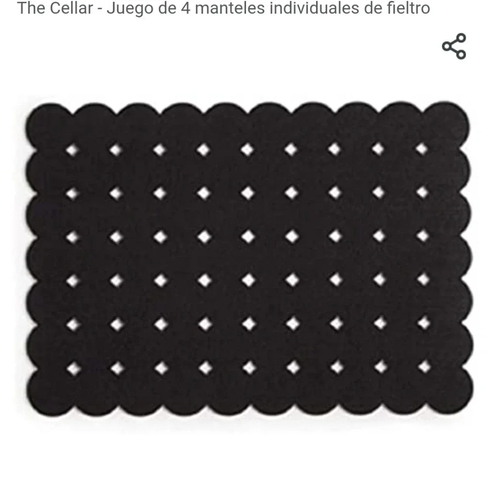 The cellar Placemat Salvamantel black set of 4‎